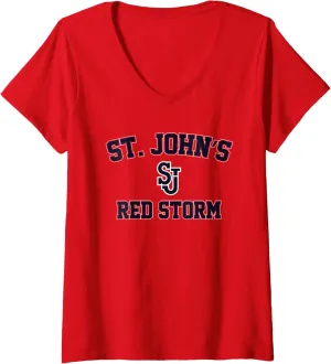 Womens St. John's University Red Storm Campus Classic V-Neck T-Shirt
