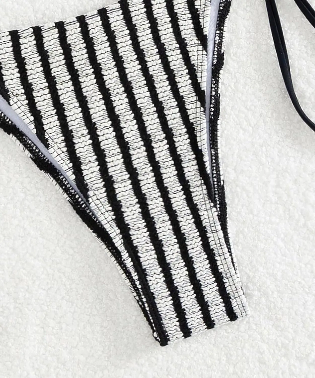 Women's Striped Halter Bathing Suit High Waisted Triangle Colorblock Swimsuit Bikini Set