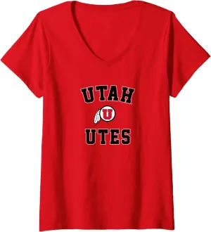 Womens University of Utah Utes Campus Classic V-Neck T-Shirt