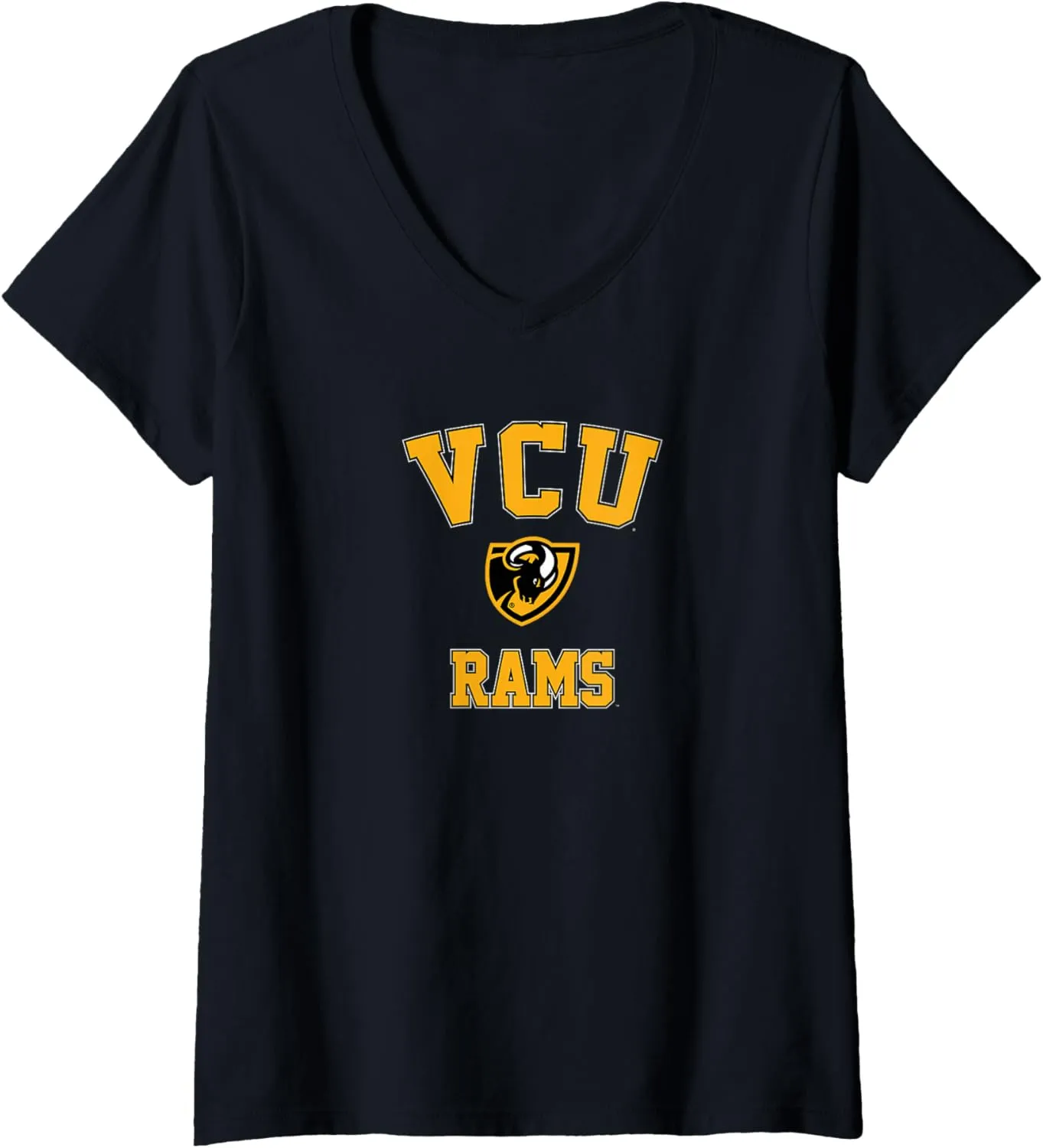 Womens Virginia Commonwealth University VCU Rams Campus Classic V-Neck T-Shirt