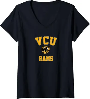 Womens Virginia Commonwealth University VCU Rams Campus Classic V-Neck T-Shirt