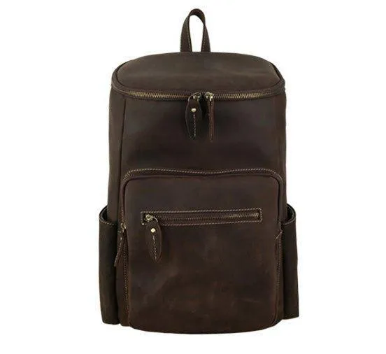 Woosir Leather Backpack Large Capacity for 15.6" Laptop