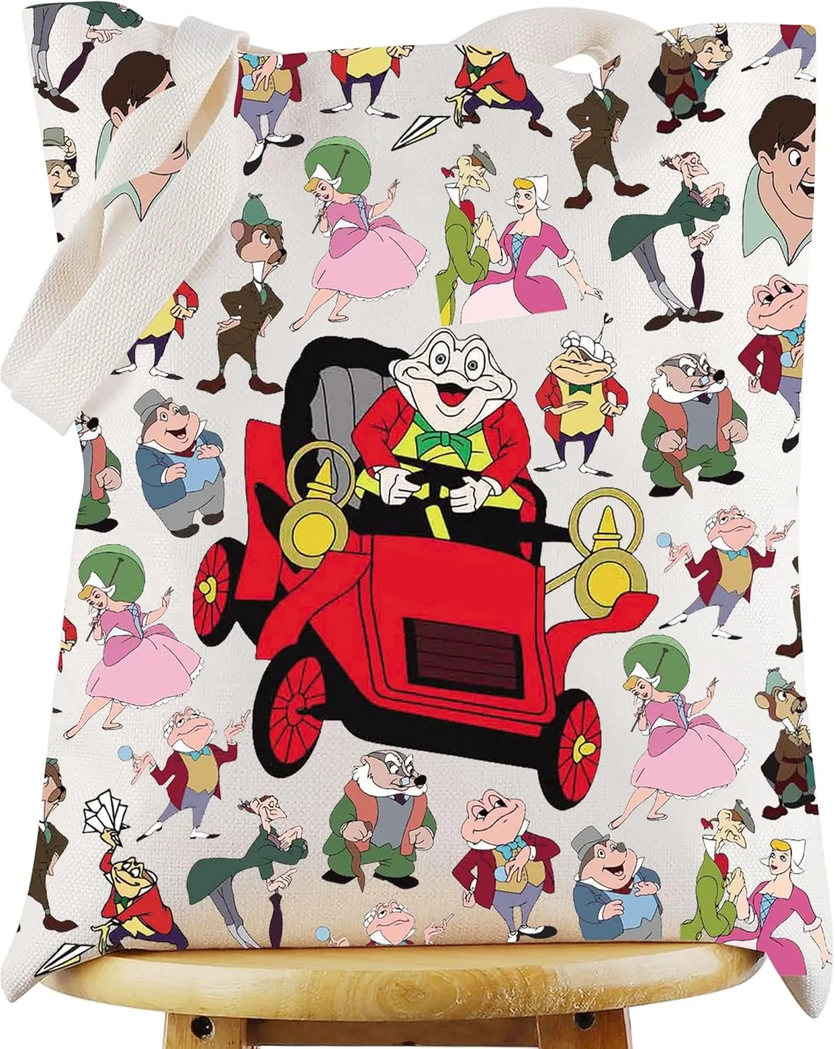 WZMPA Funny Mr. Toad Tote Bag Mr. Toad & Ichabod Fans Gift Mr. Toad Shopping Grocery Bag Mr. Toad Merchandise