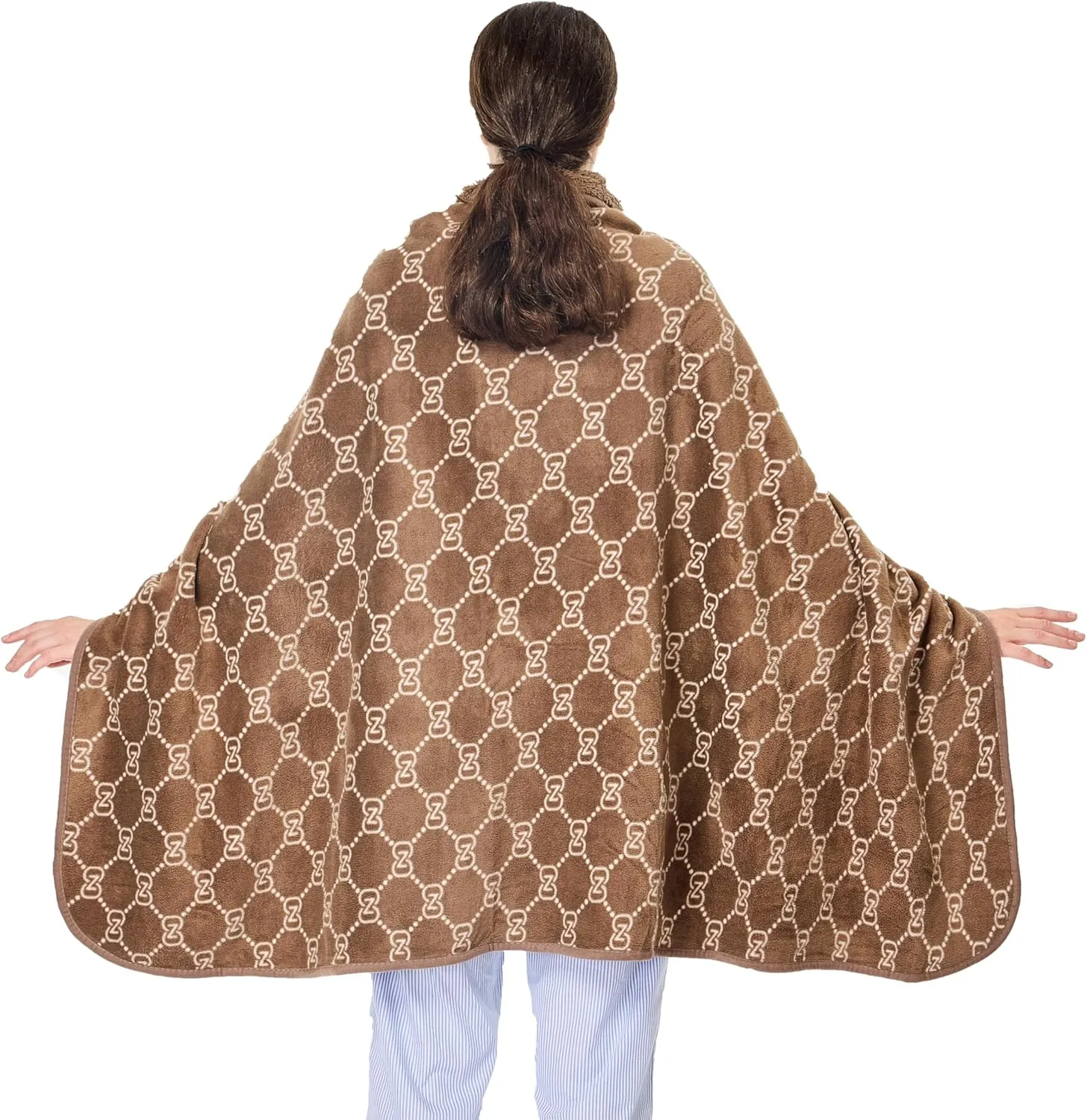 XING YE CHUAN Fleece Wearable Blanket, Comfy Poncho Throw with Buttons, Plush Sleeveless Blankets, for Women Cape Wrap Cover…