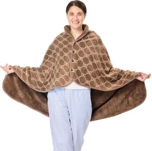 XING YE CHUAN Fleece Wearable Blanket, Comfy Poncho Throw with Buttons, Plush Sleeveless Blankets, for Women Cape Wrap Cover…
