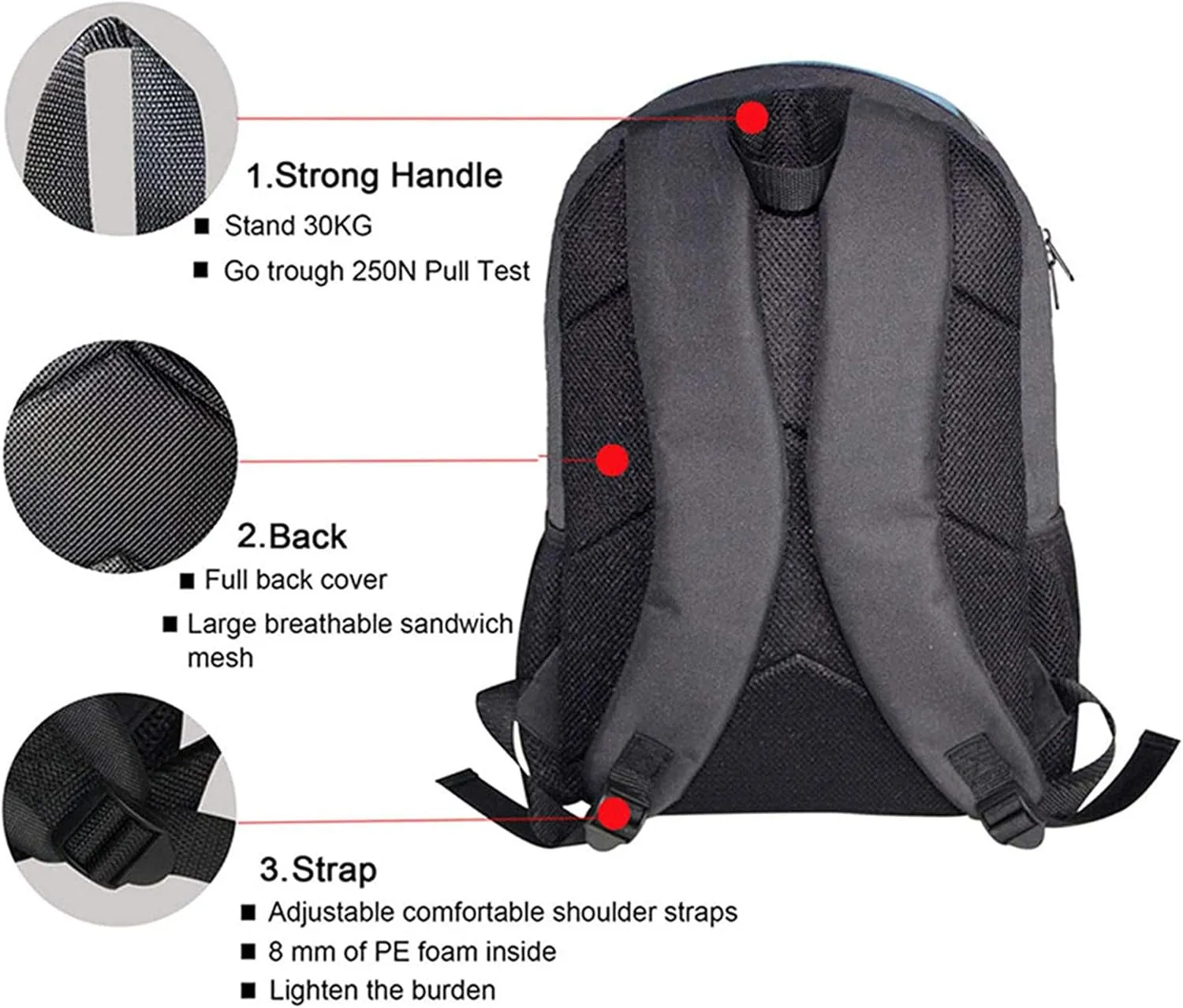 Xoenoiee Kids School Bags Pack of 3 Backpack & Insulated Lunch Bag Pencil Case Teen Girls Boys Elementary Travel Daypack Casual Rucksack Fire Vortex Basketball Pattern
