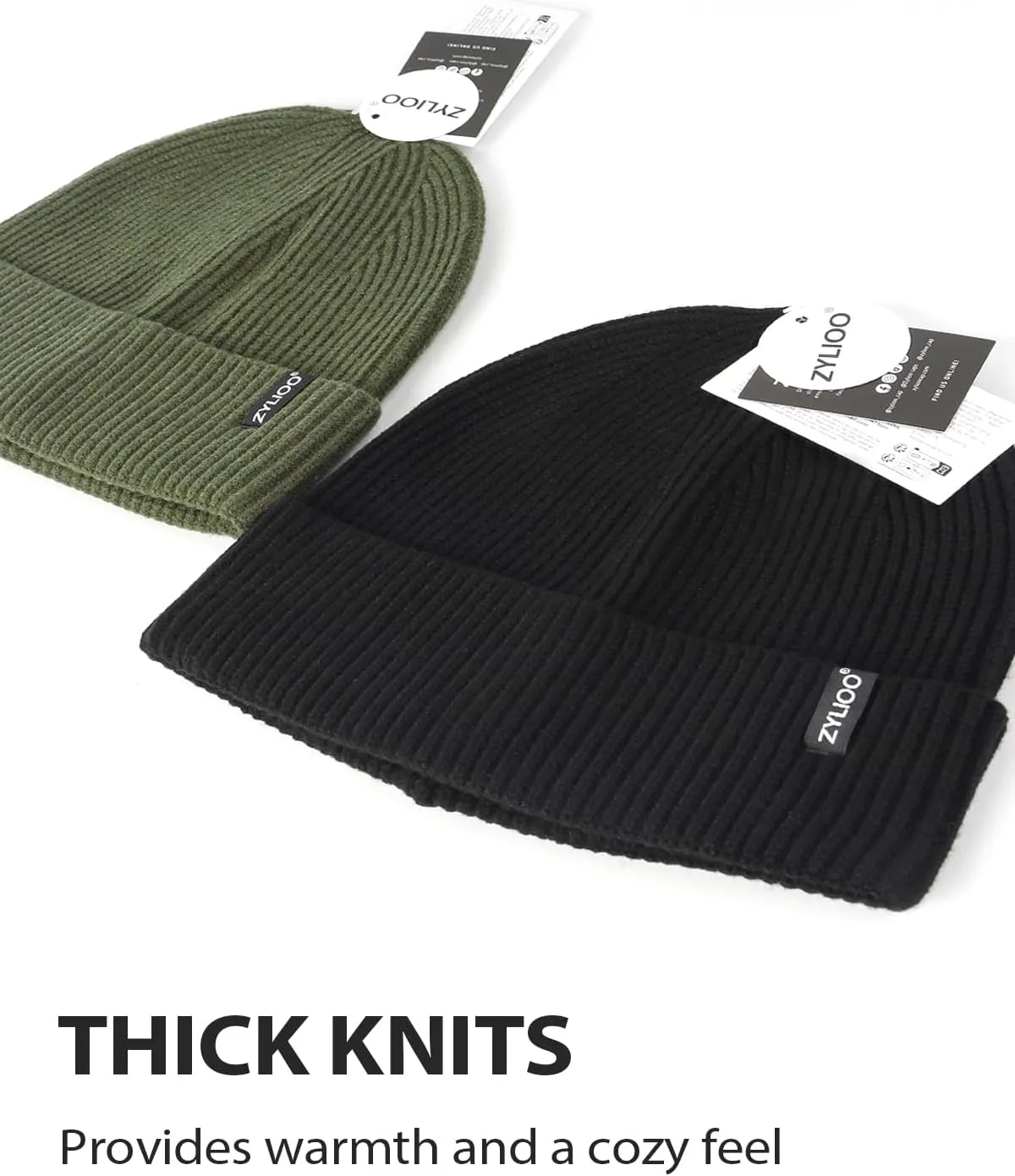 XXL/XL/L/M/S Beanie Hats,Plus Size Cuffed Knitted Hats,Large Ribbed Skull Cap for Big Heads,Small Winter Watch Cap