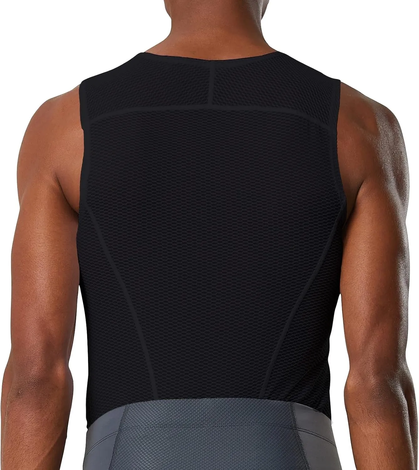 YKYWBIKE Men's Cycling Base Layer Sleeveless Cycling Jersey Men Quick Dry Bicycle Undershirt Mesh Bike Base Layer Vests
