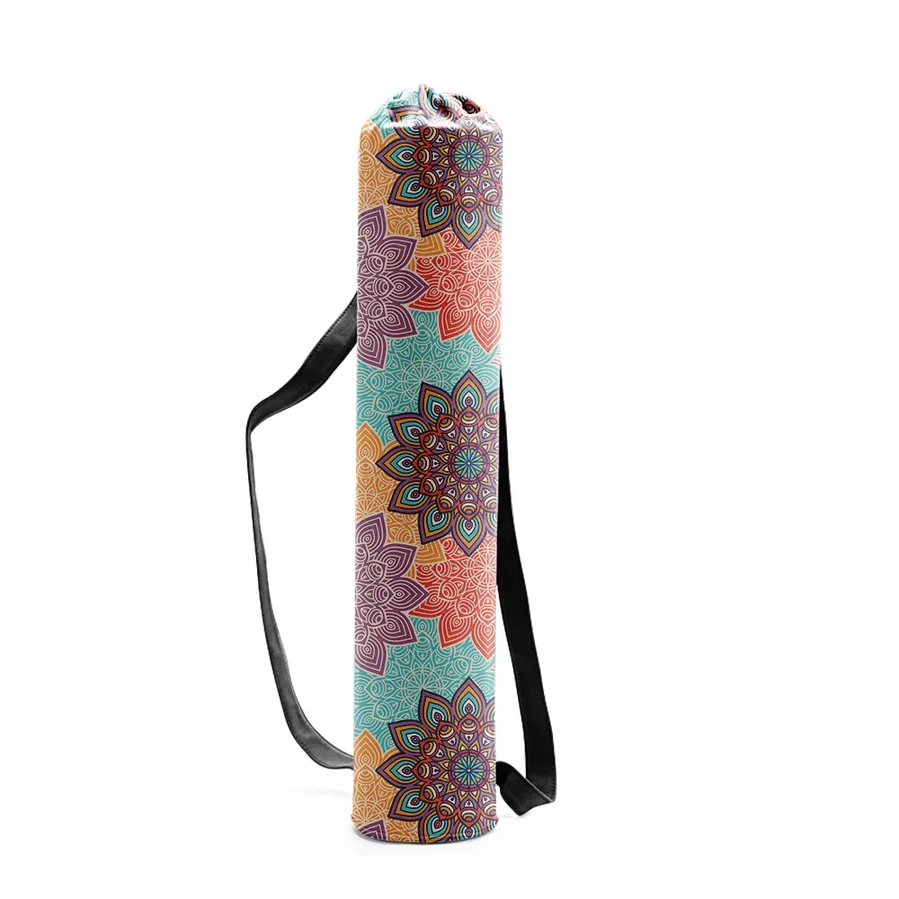 Yoga Mat Carrying Bags In 29 Different Colors And Patterns You Choose Gypsy Mandalas Plants Flowers Aztec Print Birds Canvas Drawstring Fashion Gym Accessory