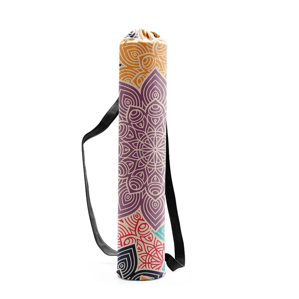 Yoga Mat Carrying Bags In 29 Different Colors And Patterns You Choose Gypsy Mandalas Plants Flowers Aztec Print Birds Canvas Drawstring Fashion Gym Accessory