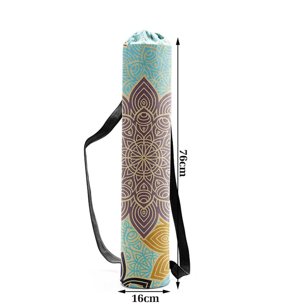 Yoga Mat Carrying Bags In 29 Different Colors And Patterns You Choose Gypsy Mandalas Plants Flowers Aztec Print Birds Canvas Drawstring Fashion Gym Accessory