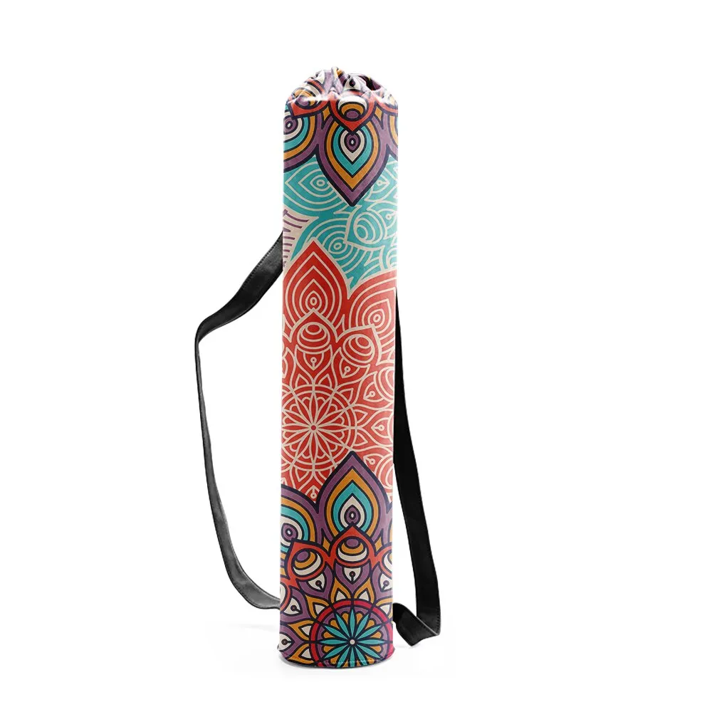Yoga Mat Carrying Bags In 29 Different Colors And Patterns You Choose Gypsy Mandalas Plants Flowers Aztec Print Birds Canvas Drawstring Fashion Gym Accessory