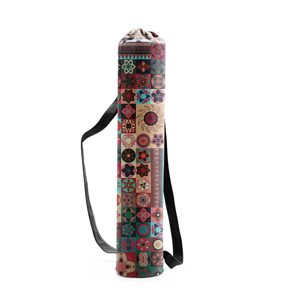 Yoga Mat Carrying Bags In 29 Different Colors And Patterns You Choose Gypsy Mandalas Plants Flowers Aztec Print Birds Canvas Drawstring Fashion Gym Accessory