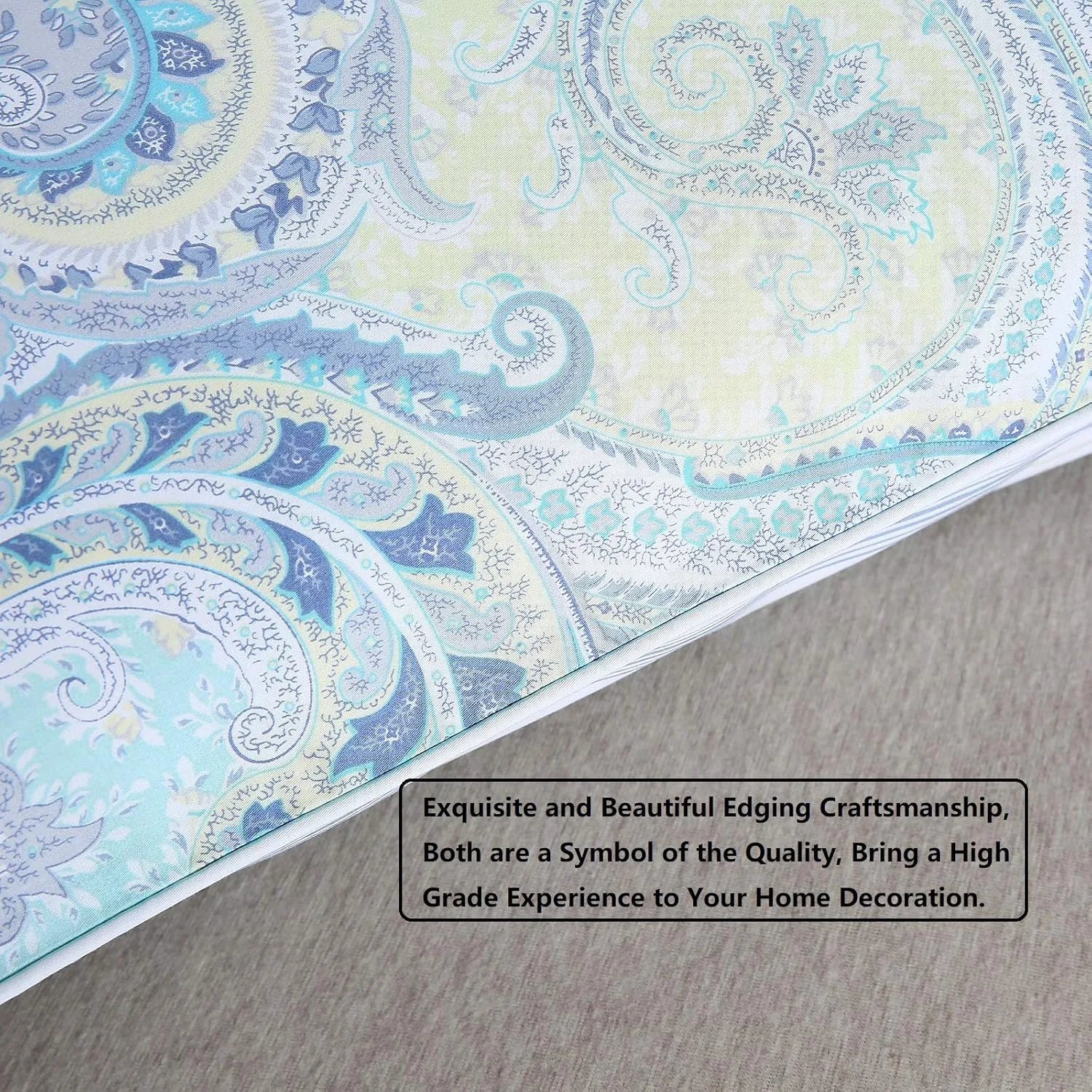 YOU SA Pillow Cases Set Blue Paisley Design Pillowcases Set of 2 Pillow Covers(King,Color-2)
