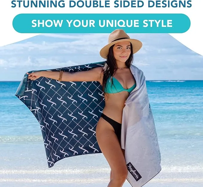 Youphoria Microfiber Travel Towel Fast Drying Lightweight - Quick Dry Towel for Camping, Beach, Backpacking, Hiking & Sport