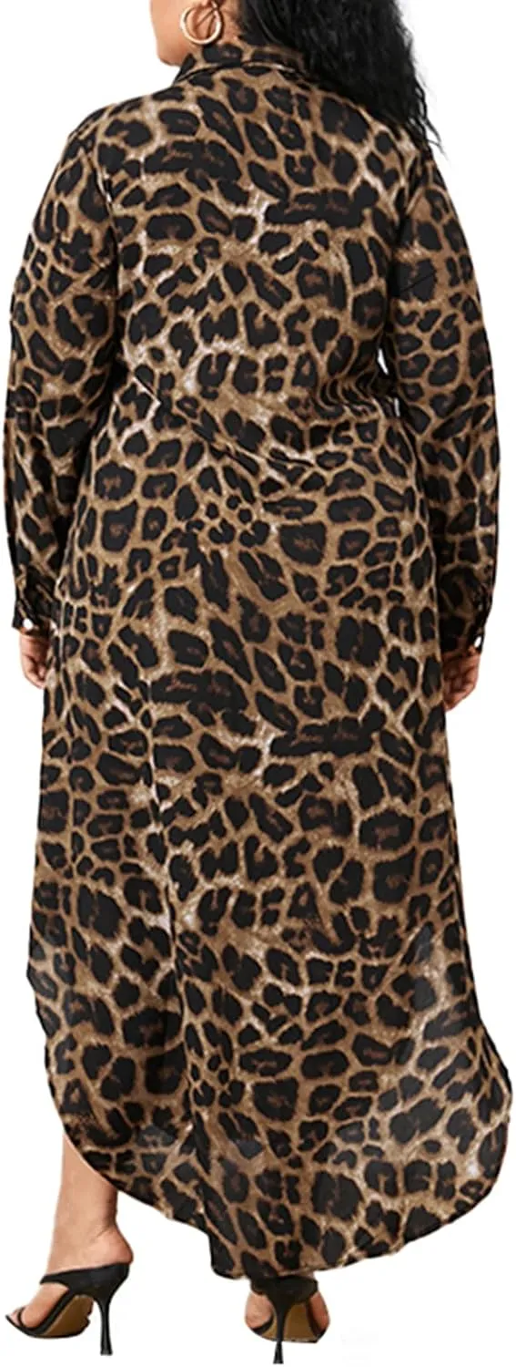 ZANZEA Women's Button Down Floral Print Shirt Dress Long Sleeve Casual Loose Long Blouse Maxi Dresses