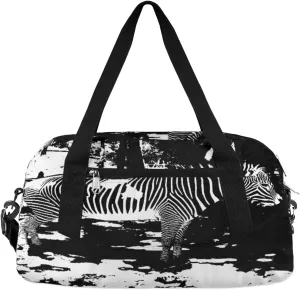 Zebra Shade Shadow Kids Duffle Bag for Boys Girls Overnight Travel Bag Kids Duffel Bags Ballet Weekender Bag for School Gym Sport Sleepover Carry On Bag