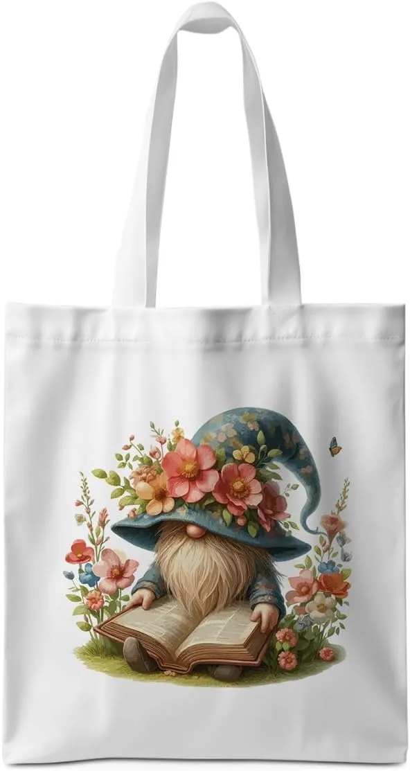 ZHAMEN Gnomes Gifts for Women - Funny Thanksgiving Pumpkin Christmas Halloween Sunflower Tote Bag