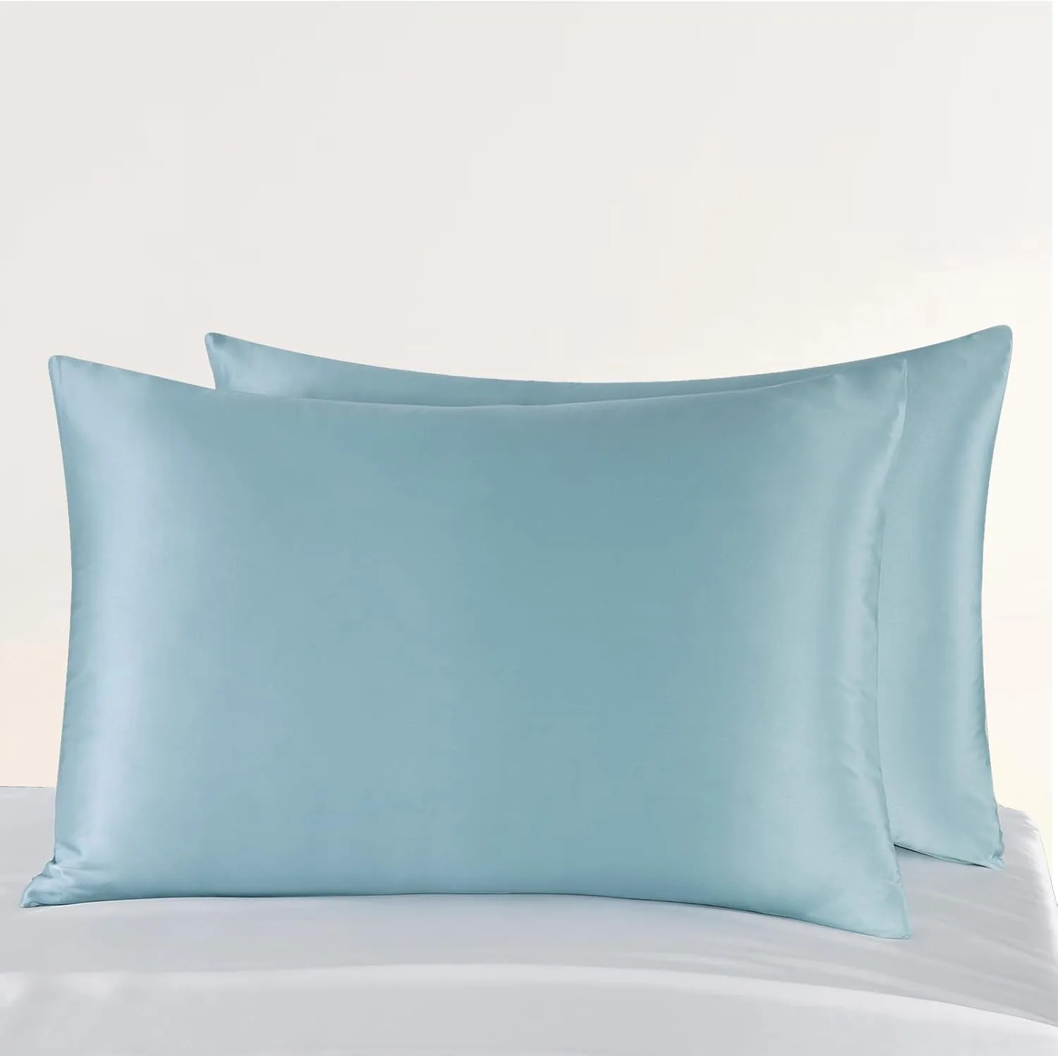 ZIMASILK Upgraded 100% Pure Mulberry Silk Pillowcase for Hair and Skin Silk Pillow Cases with Reinforced Hidden Zipper, More Soft & Durable Grade 6A Silk, Gift Box 1Pc (Standard 20"x26", Light Blue)