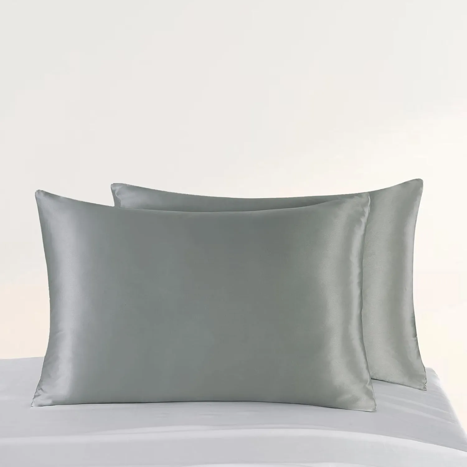 ZIMASILK Upgraded 100% Pure Mulberry Silk Pillowcase for Hair and Skin Silk Pillow Cases with Reinforced Hidden Zipper, More Soft & Durable Highest Grade 6A Silk, Gift Box 1Pc (20"x26", Grey)