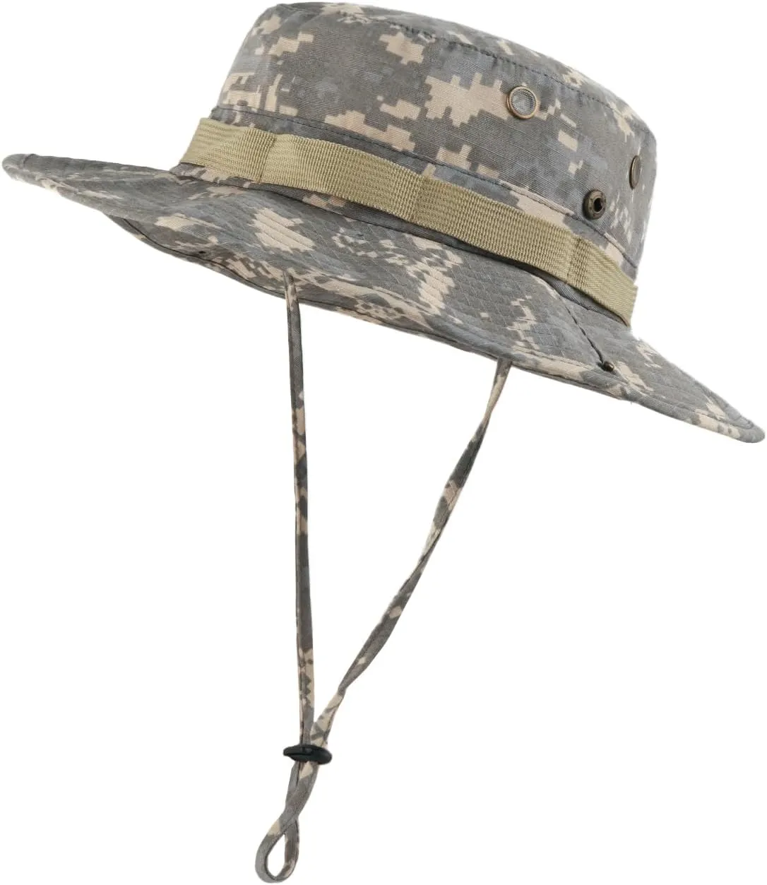 Zylioo XXL Oversized Boonie Sun Hats,Military Tactical Safari Hat for Big Heads,Lightweight Hunting Hats with Strap